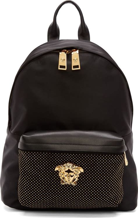 versace black satchel|versace backpack.